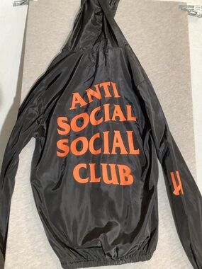 Anti Social Social Club Black Jacket with Logo